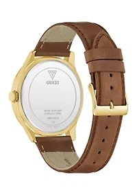 Men's Brown Gold Tone Analog Watch