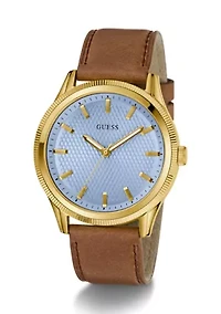 Men's Brown Gold Tone Analog Watch