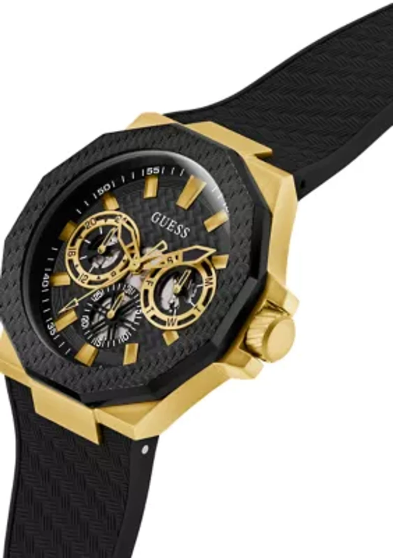 Black Gold Tone Multi-Function Watch