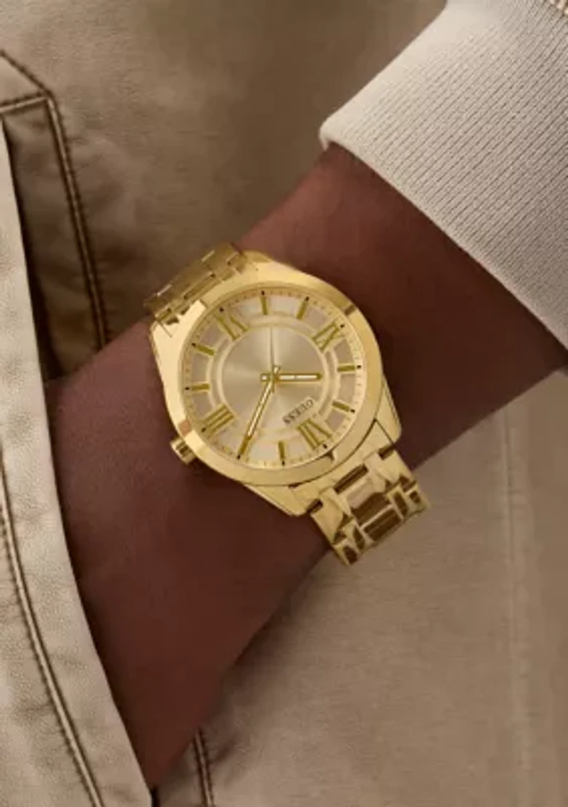 Gold Tone Analog Watch