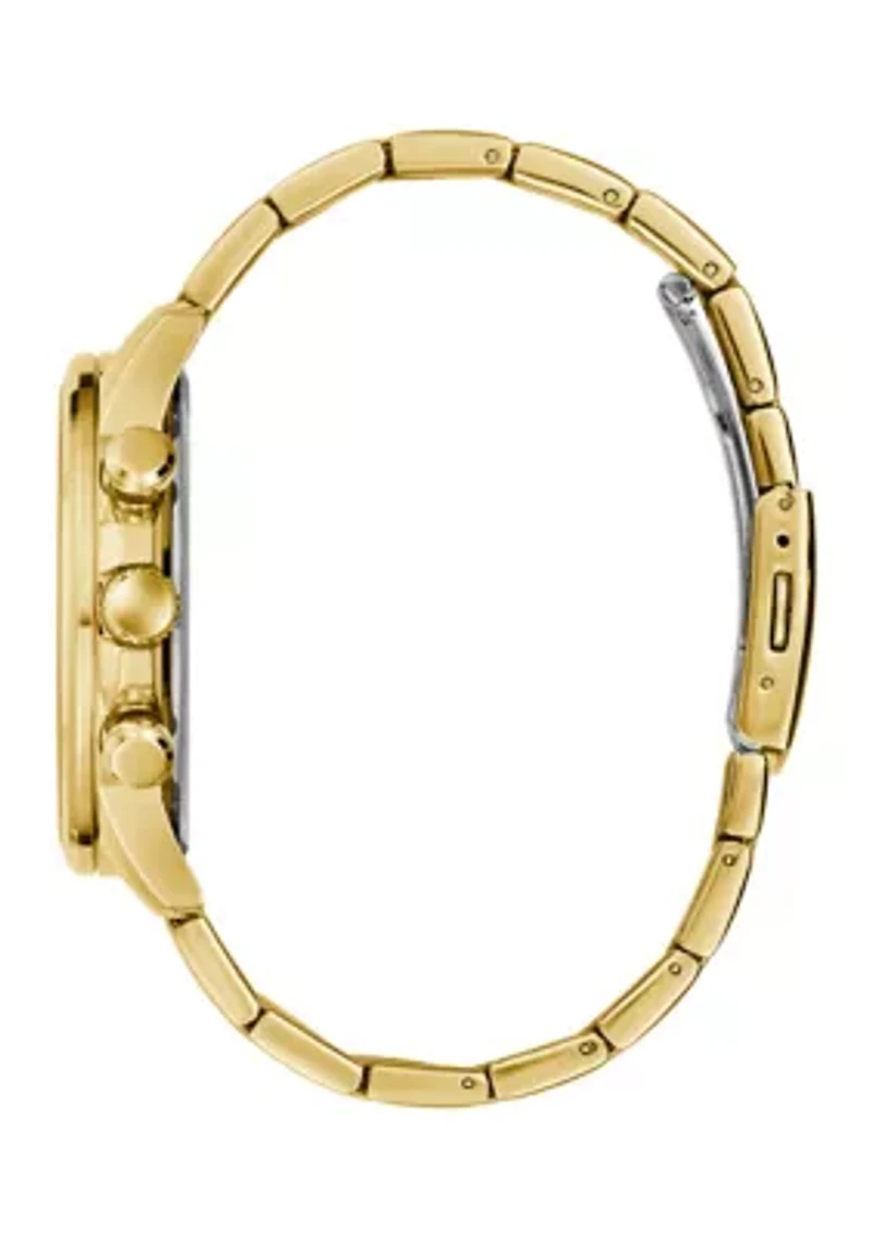  Men's Gold Tone Multi-Function Watch