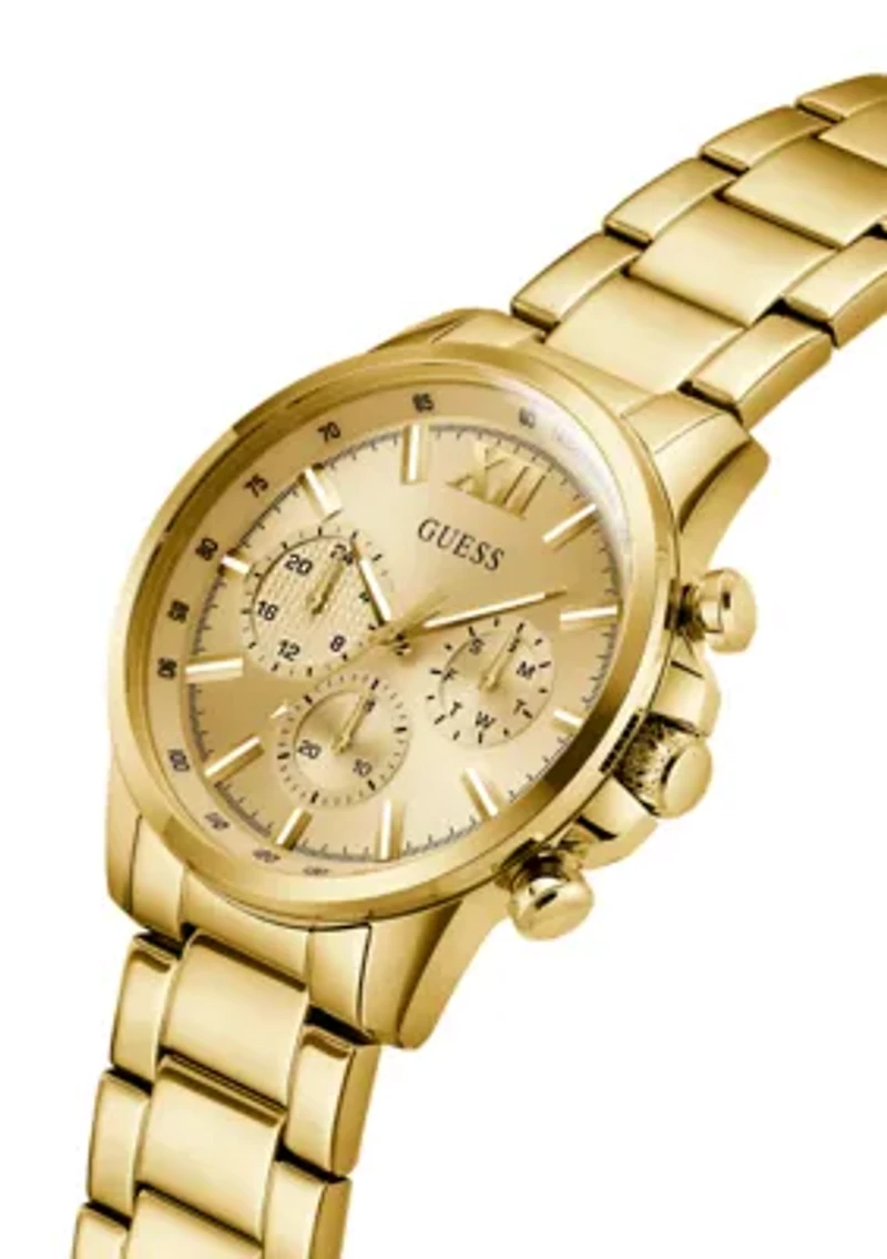  Men's Gold Tone Multi-Function Watch