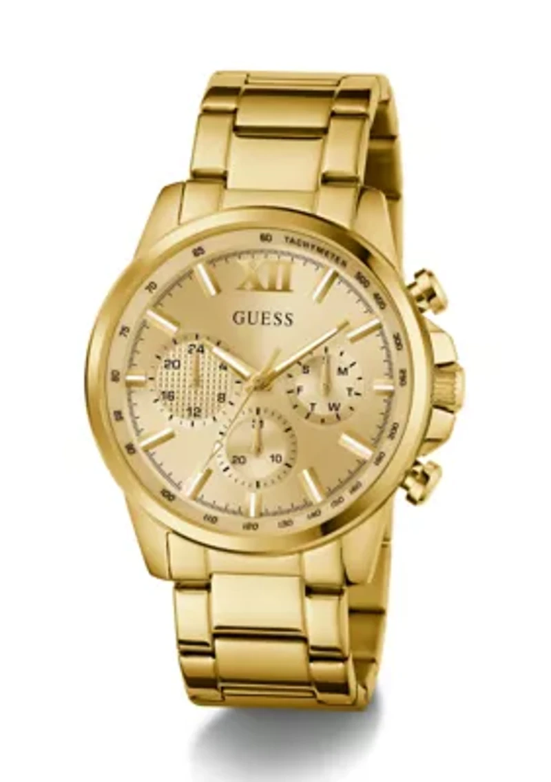  Men's Gold Tone Multi-Function Watch