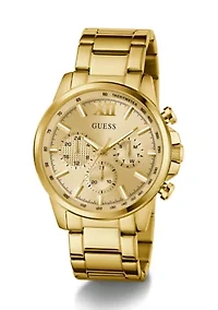  Men's Gold Tone Multi-Function Watch