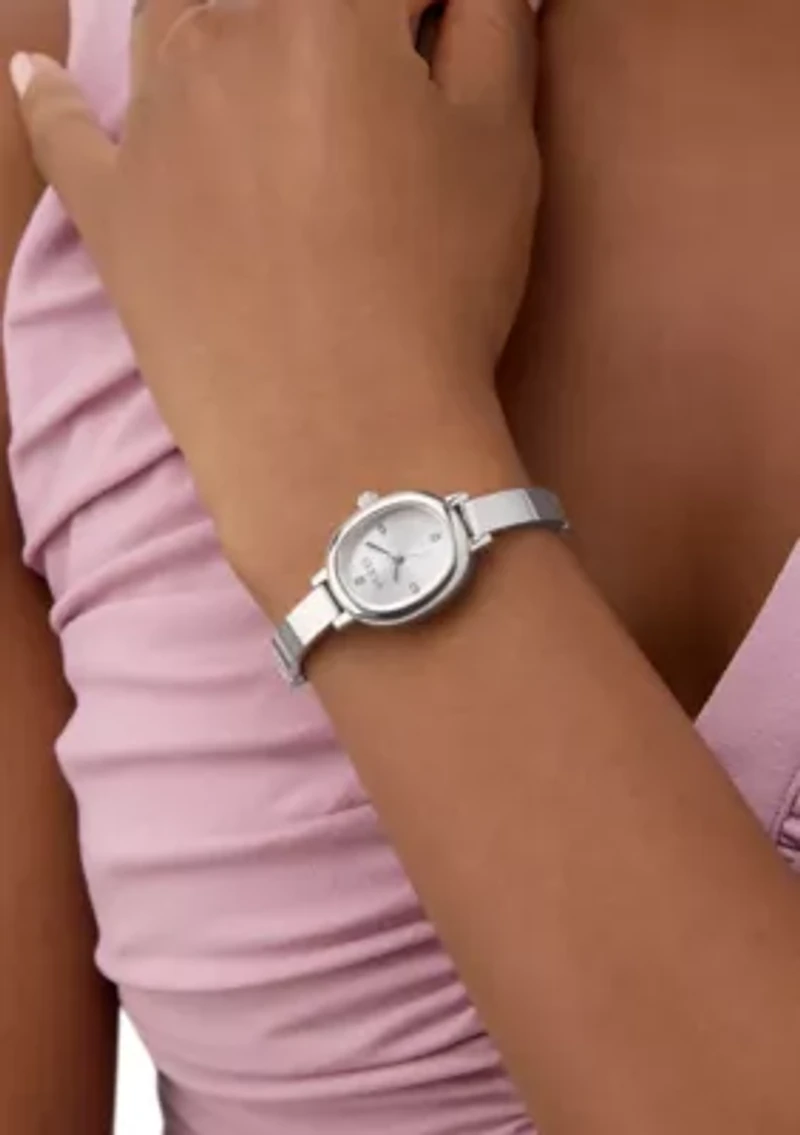 Ladies Silver Tone Analog Watch