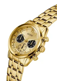  Mens Gold Tone Multi-function Watch