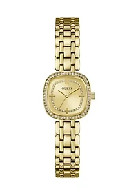 Crystal Pavé Square Analog Watch