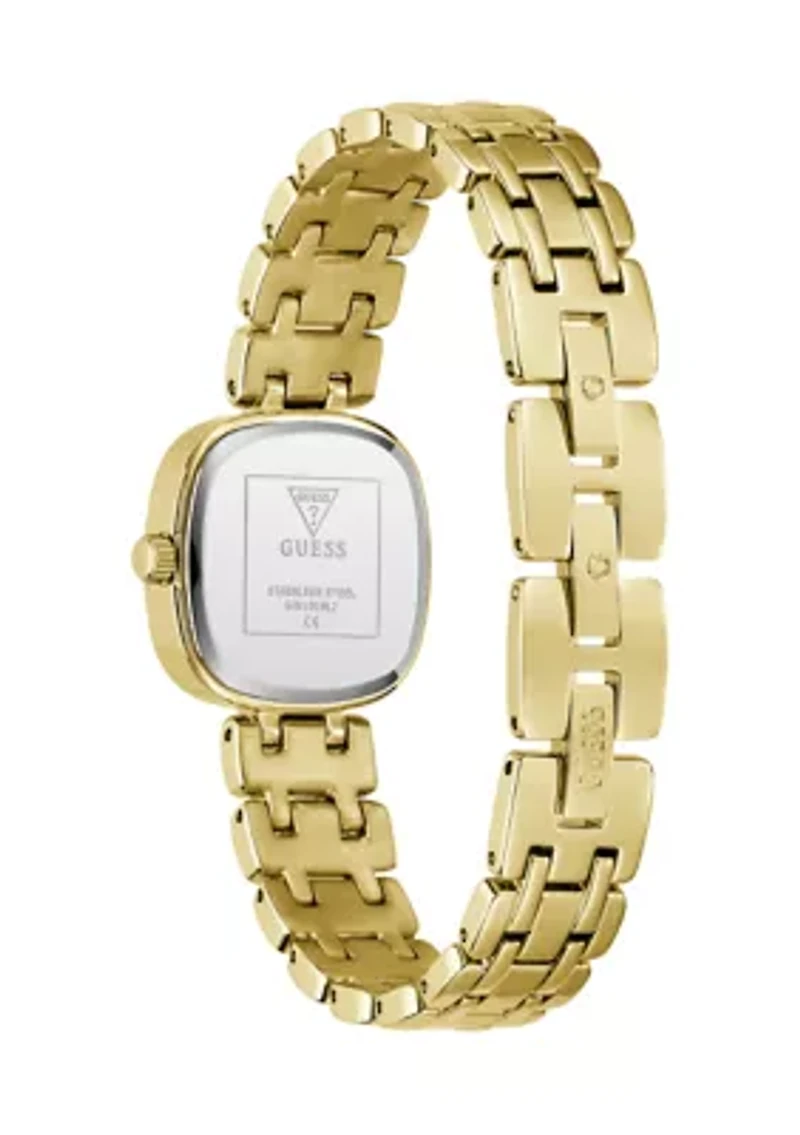 Crystal Pavé Square Analog Watch
