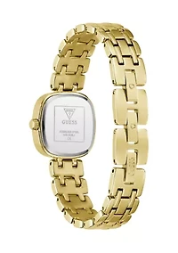 Crystal Pavé Square Analog Watch
