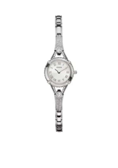 Women's Feminine Silver-Tone Bracelet Watch