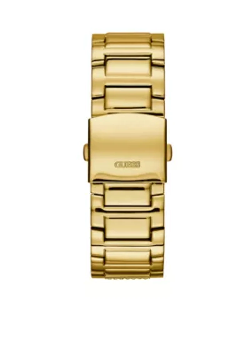 Men's Gold-Tone Crystal Multifunction Watch