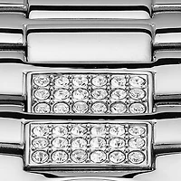 Silver-Tone And Crystal Statement Watch  