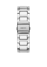 Silver-Tone And Crystal Statement Watch  