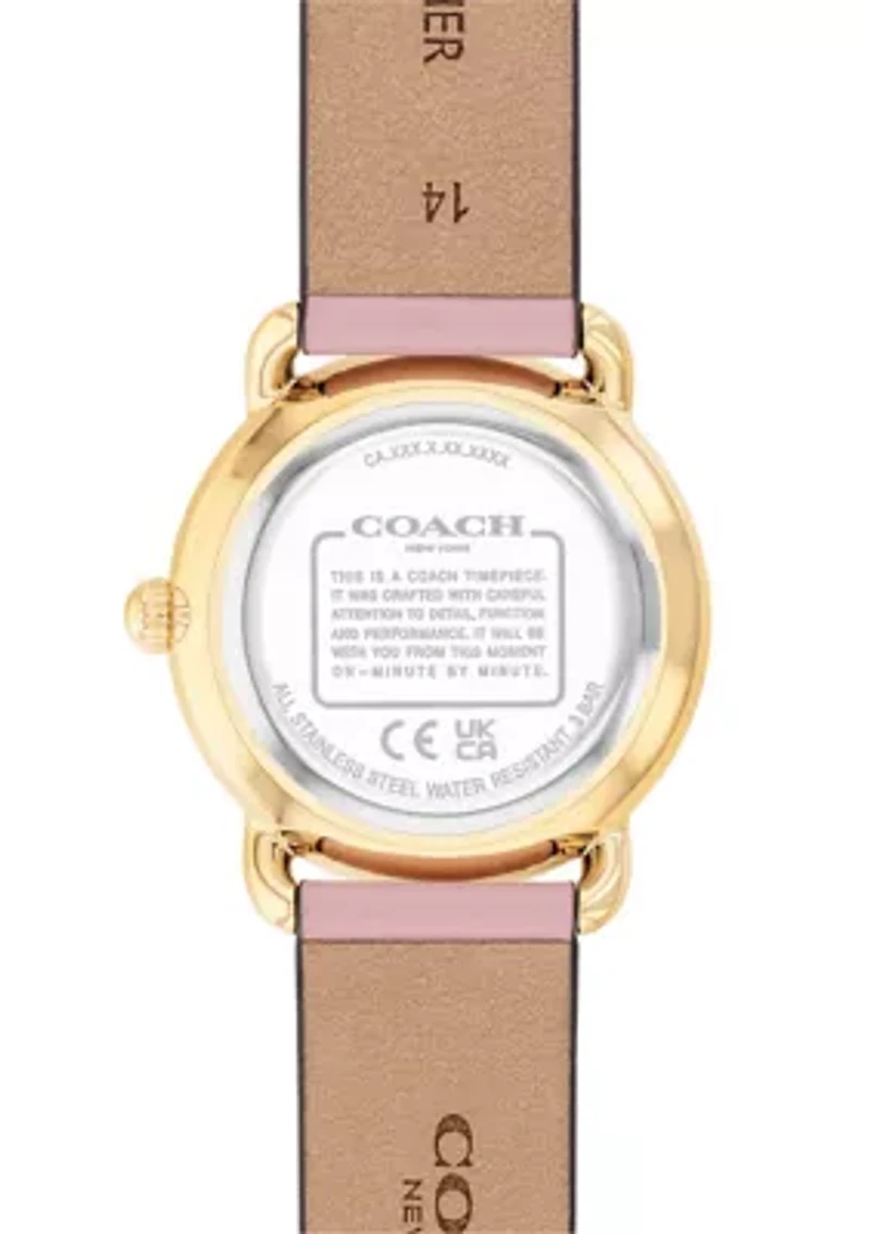 Elliot Pink Leather Strap Watch and Slider Bracelet