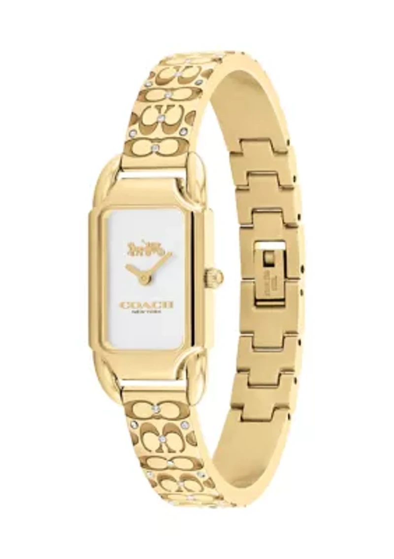 Cadie Gold-Tone Stainless Steel Bangle Bracelet Watch