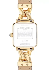 Cass Leather Strap Watch