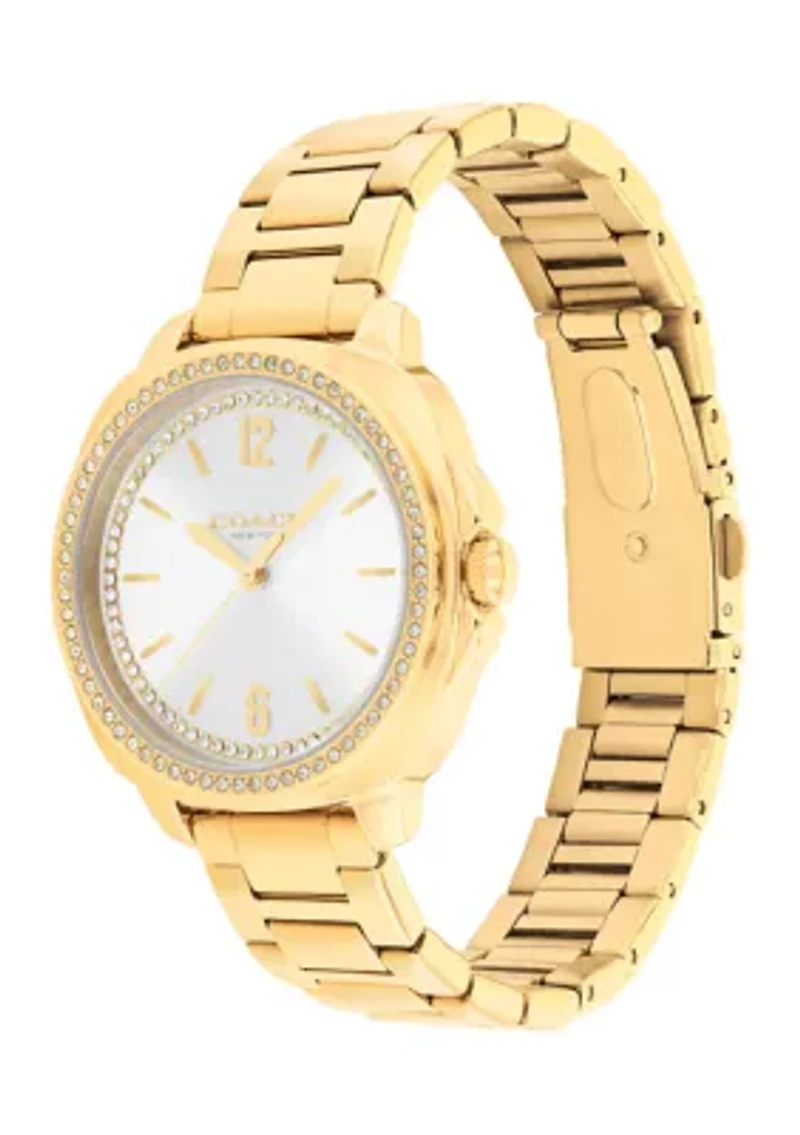  Kitt Gold-Tone Stainless Steel Bracelet Watch
