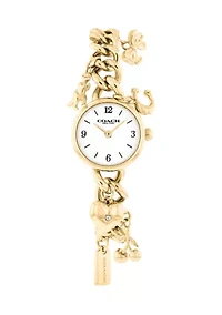 Iris Stainless Steel Charm Bracelet Watch