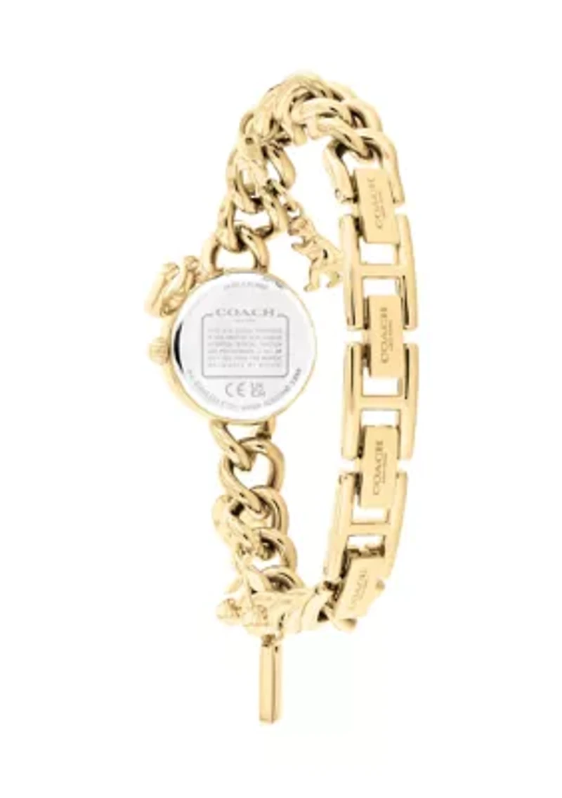 Iris Stainless Steel Charm Bracelet Watch