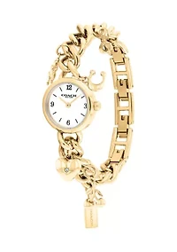 Iris Stainless Steel Charm Bracelet Watch