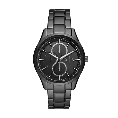 Multifunction Black Stainless Steel Watch