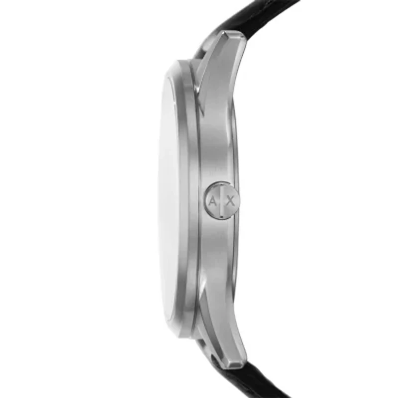Multifunction Black Leather Watch