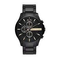 Armani Exchange Chronograph Black Stainless Steel Watch