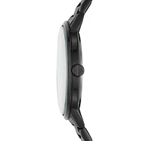 Three-Hand Black Stainless Steel Watch