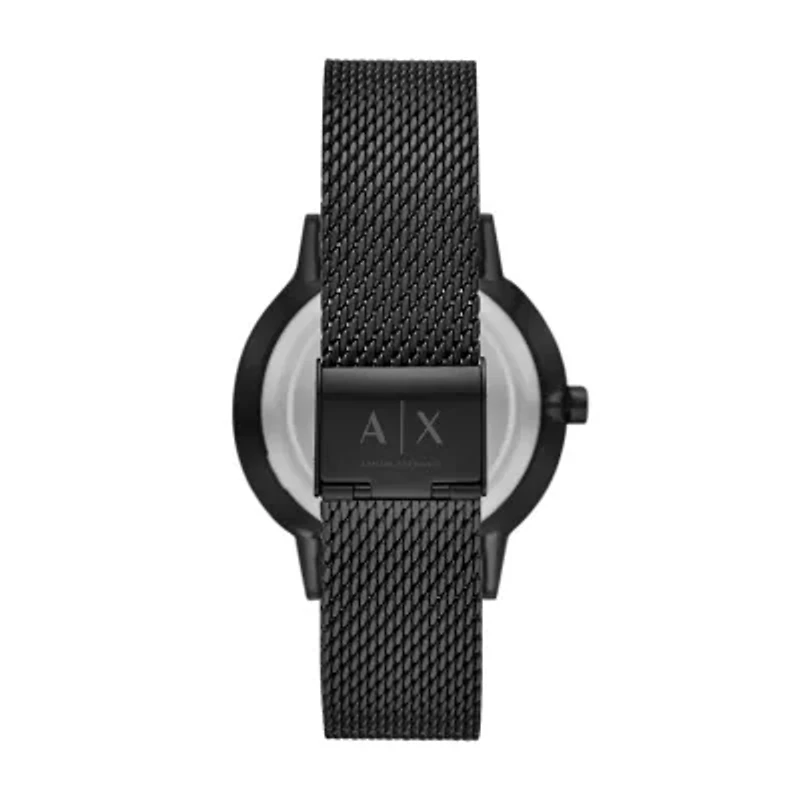 Multifunction Black Stainless Steel Mesh Watch