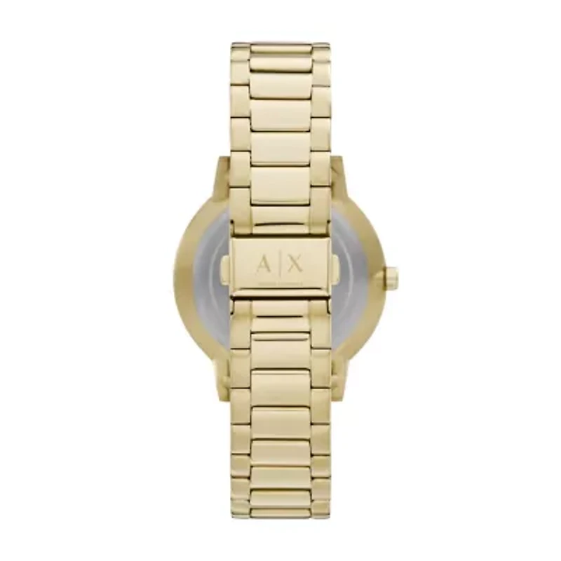Three-Hand Gold-Tone Stainless Steel Watch and Bracelet Gift Set