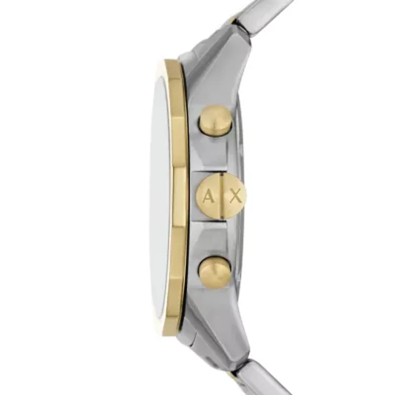 Chronograph Two-Tone Stainless Steel Watch and Bracelet Set