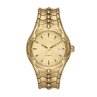 Diesel Men's Vert Three-Hand Date Gold-Tone Stainless Steel Watch