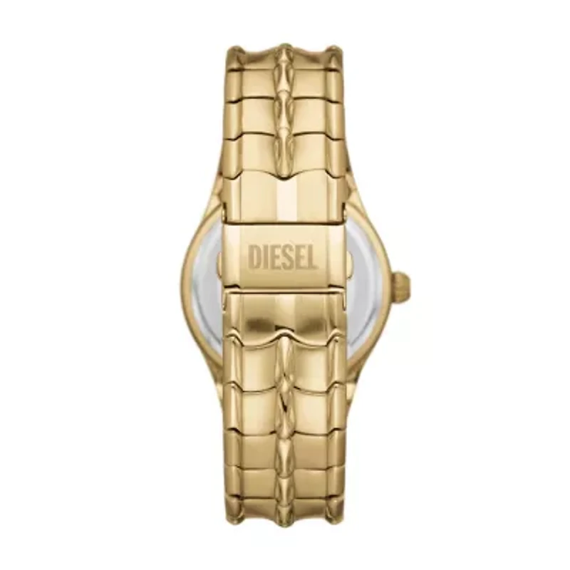 Diesel Men's Vert Three-Hand Date Gold-Tone Stainless Steel Watch