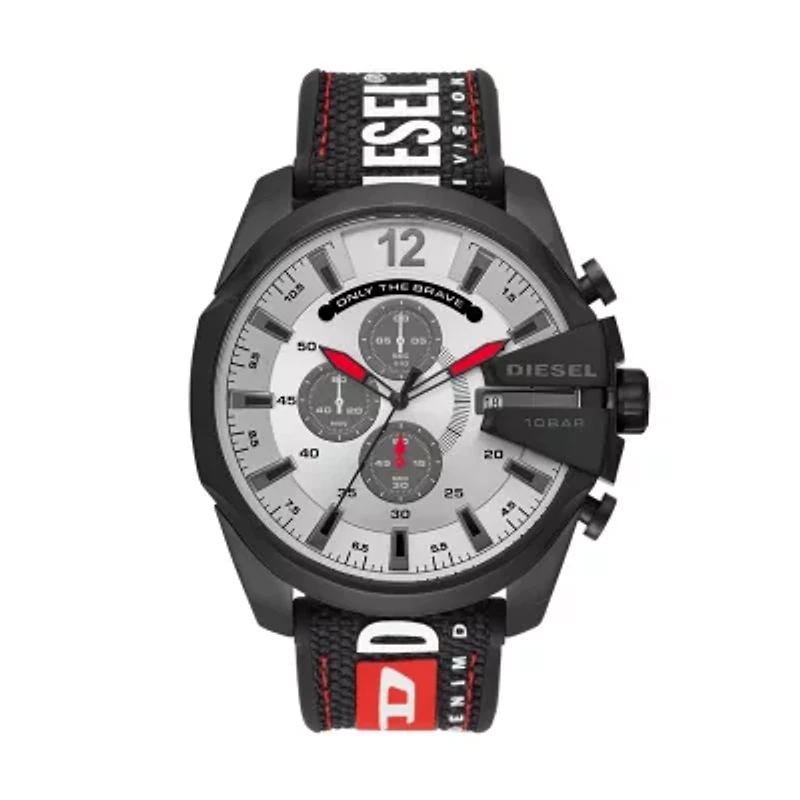 Diesel Men's Mega Chief Chronograph Black Nylon Watch