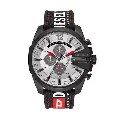 Diesel Men's Mega Chief Chronograph Black Nylon Watch