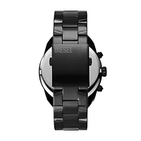 Diesel Men's Spiked Chronograph Black Stainless Steel Watch