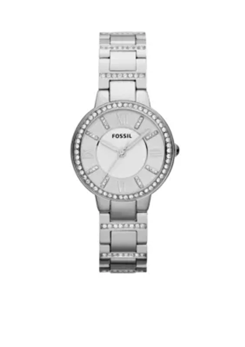 Women's Stainless Steel Virginia Three Hand Glitz Watch