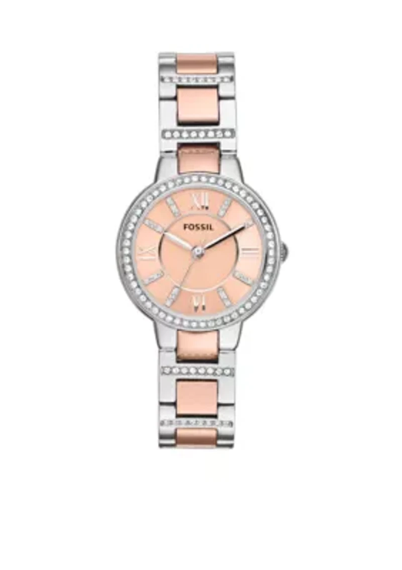 Women's Two-Tone Stainless Steel Three-Hand Glitz Virginia Watch