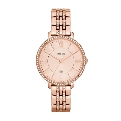 Jacqueline Three-Hand Rose Gold-Tone Stainless Steel Watch