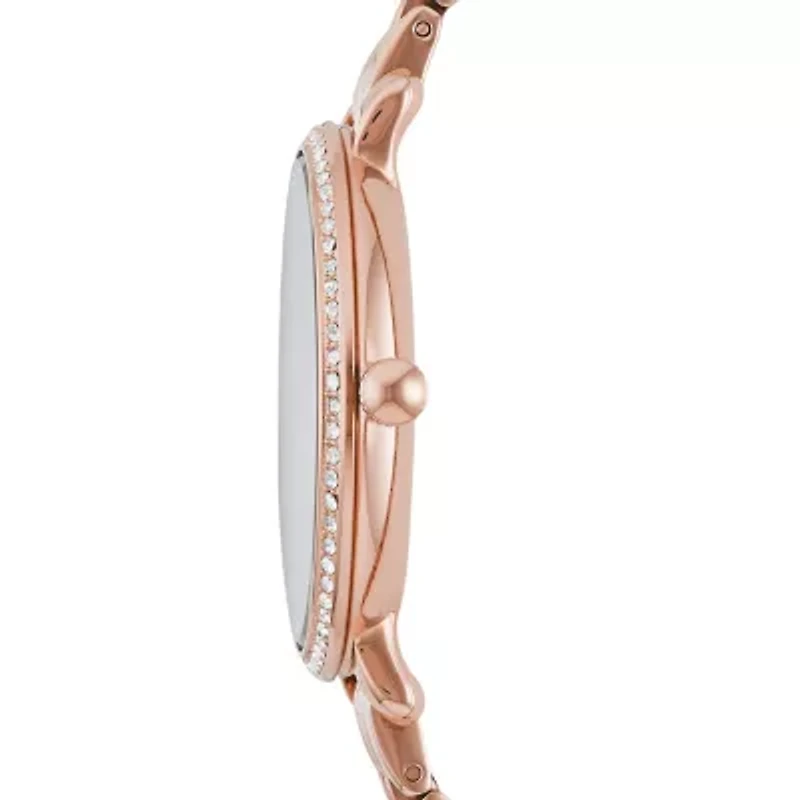 Jacqueline Three-Hand Rose Gold-Tone Stainless Steel Watch