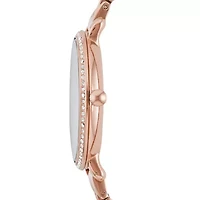 Jacqueline Three-Hand Rose Gold-Tone Stainless Steel Watch