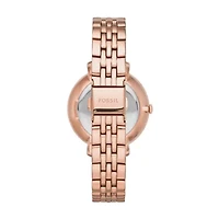 Jacqueline Three-Hand Rose Gold-Tone Stainless Steel Watch