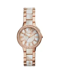 Women's Stainless Steel Virginia Three Hand Glitz Watch