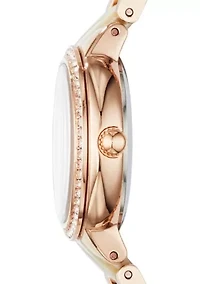 Women's Stainless Steel Virginia Three Hand Glitz Watch