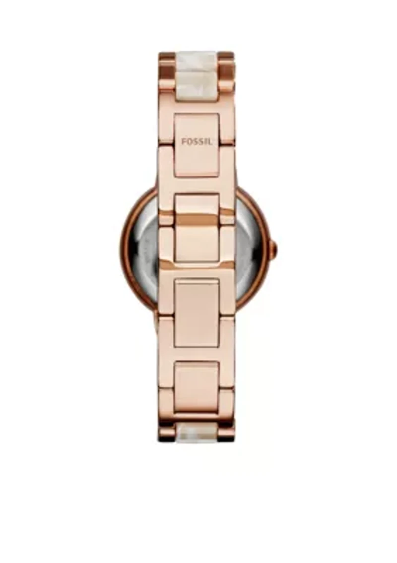 Women's Stainless Steel Virginia Three Hand Glitz Watch
