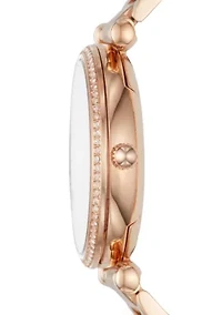 Carlie Three-Hand Rose Gold-Tone Stainless Steel Watch