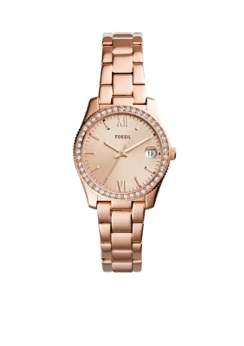 Gold-Tone Stainless Steel Scarlette Three-Hand Date Watch