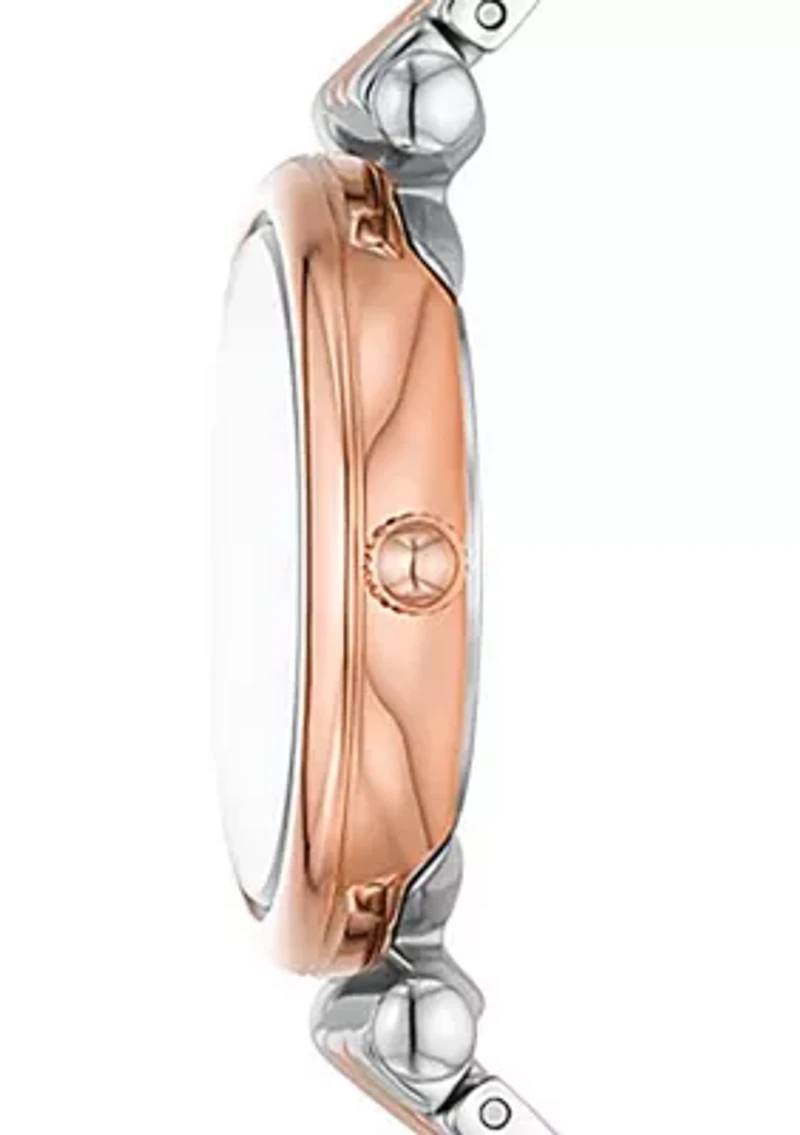 Carlie Three Hand Two Tone Stainless Steel Watch