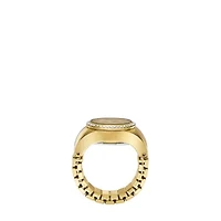 Fossil Women's Watch Ring Two-Hand, Gold-Tone Stainless Steel Watch