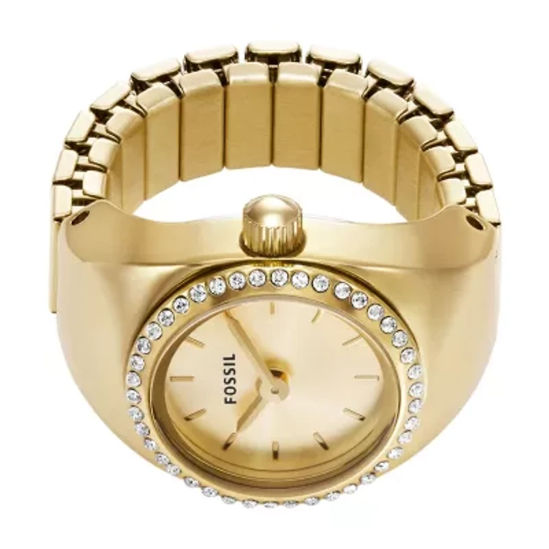 Fossil Women's Watch Ring Two-Hand, Gold-Tone Stainless Steel Watch